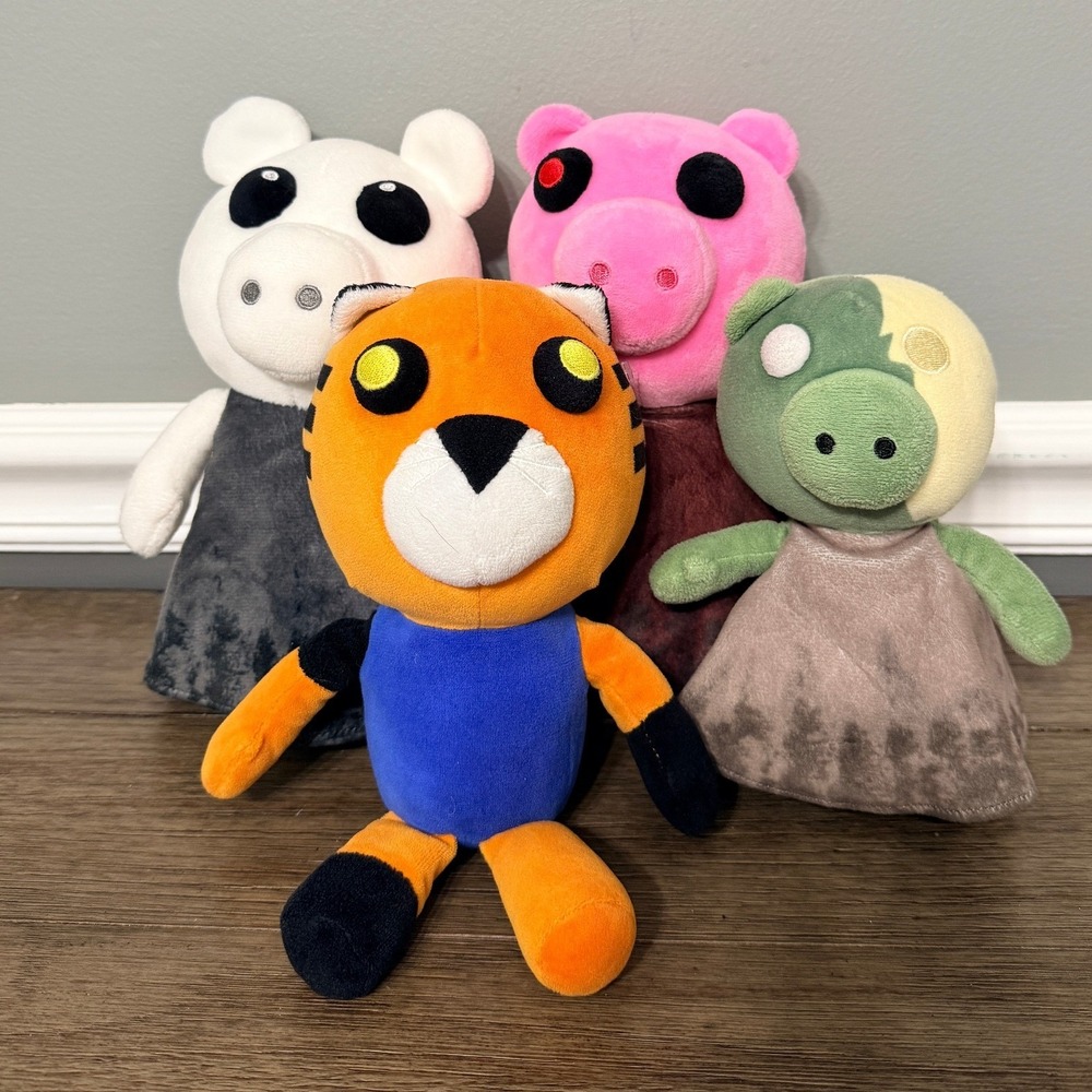 Roblox Piggy Tigry, Zompiggy, Memory Piggy,‎ PhatMojo MiniToon Plush Lot of 4